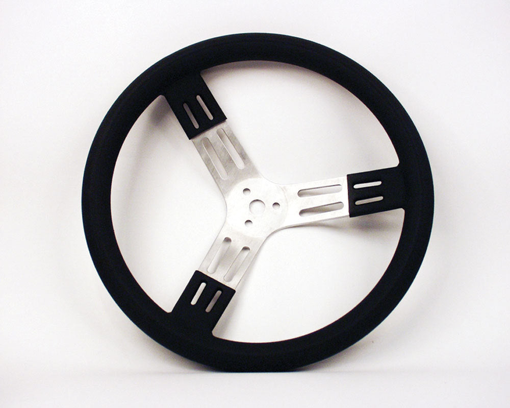 LONGACRE  15in Steering Wheel Blk Alum Smooth Grip   LON52-56801