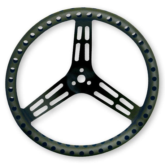 LONGACRE  Steering Wheel 15in Flat Drilled Black   LON52-56867