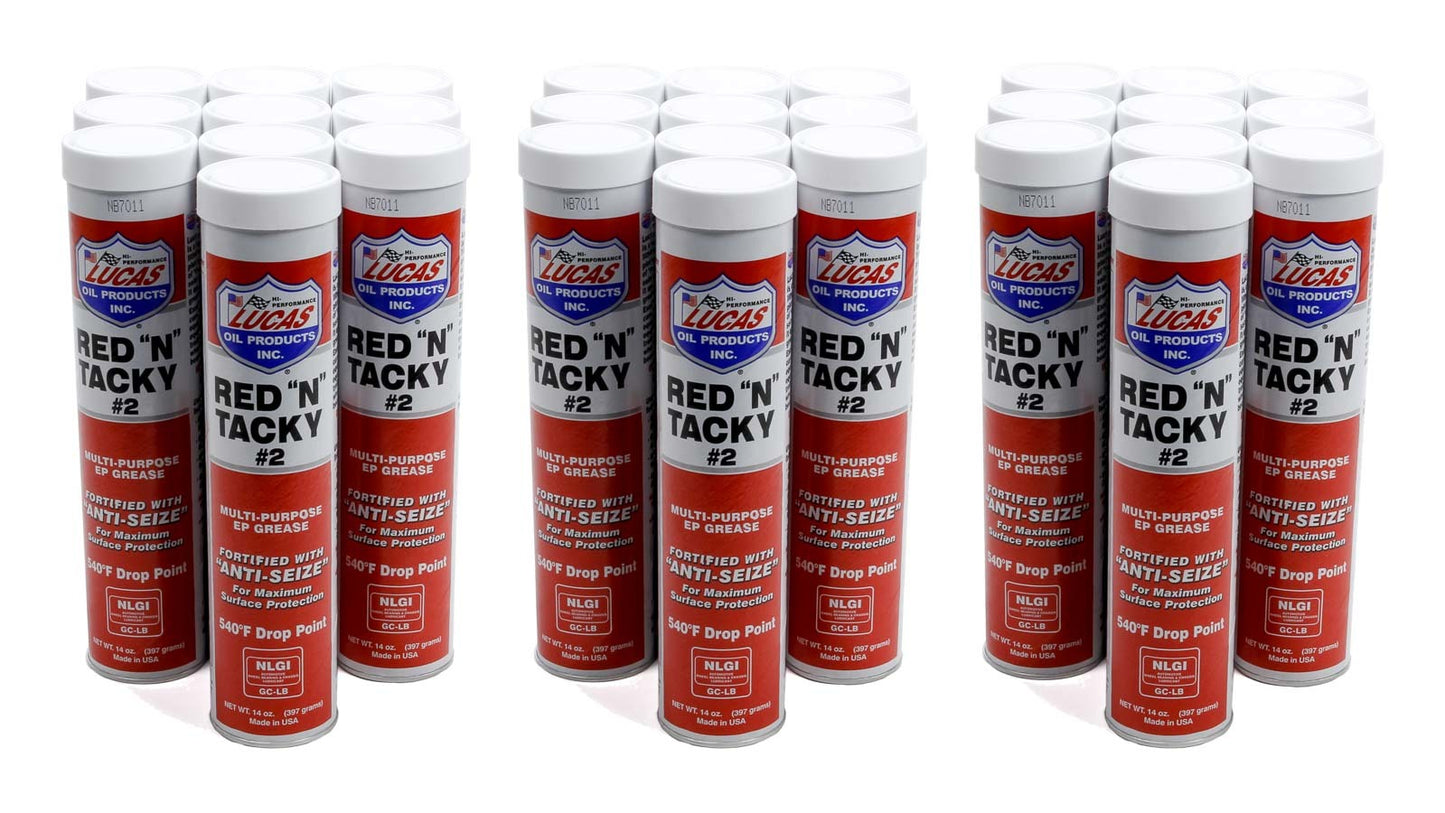 LUCAS OIL  Red-N-Tacky Grease Case/30-14oz Tube   LUC10005-30