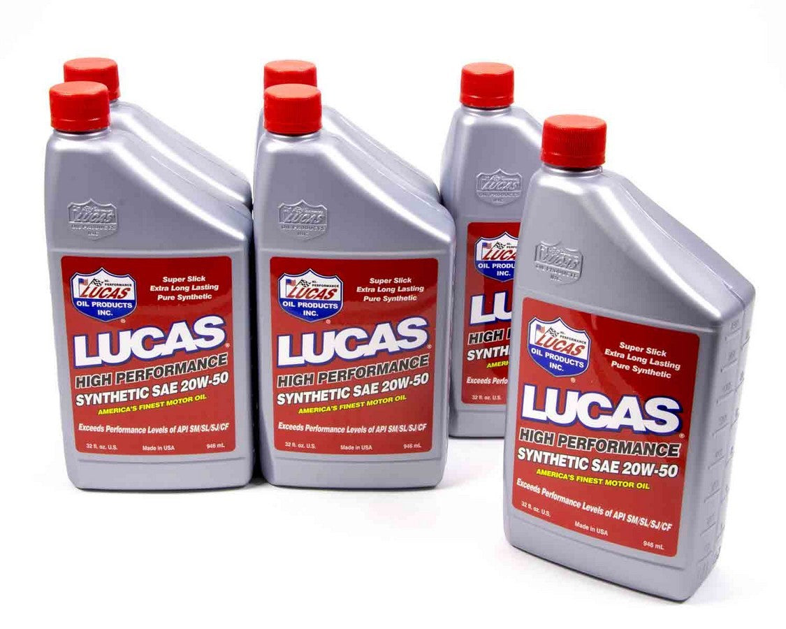 LUCAS OIL  Synthetic 20w50 Oil 6x1 Qt   LUC10054-6