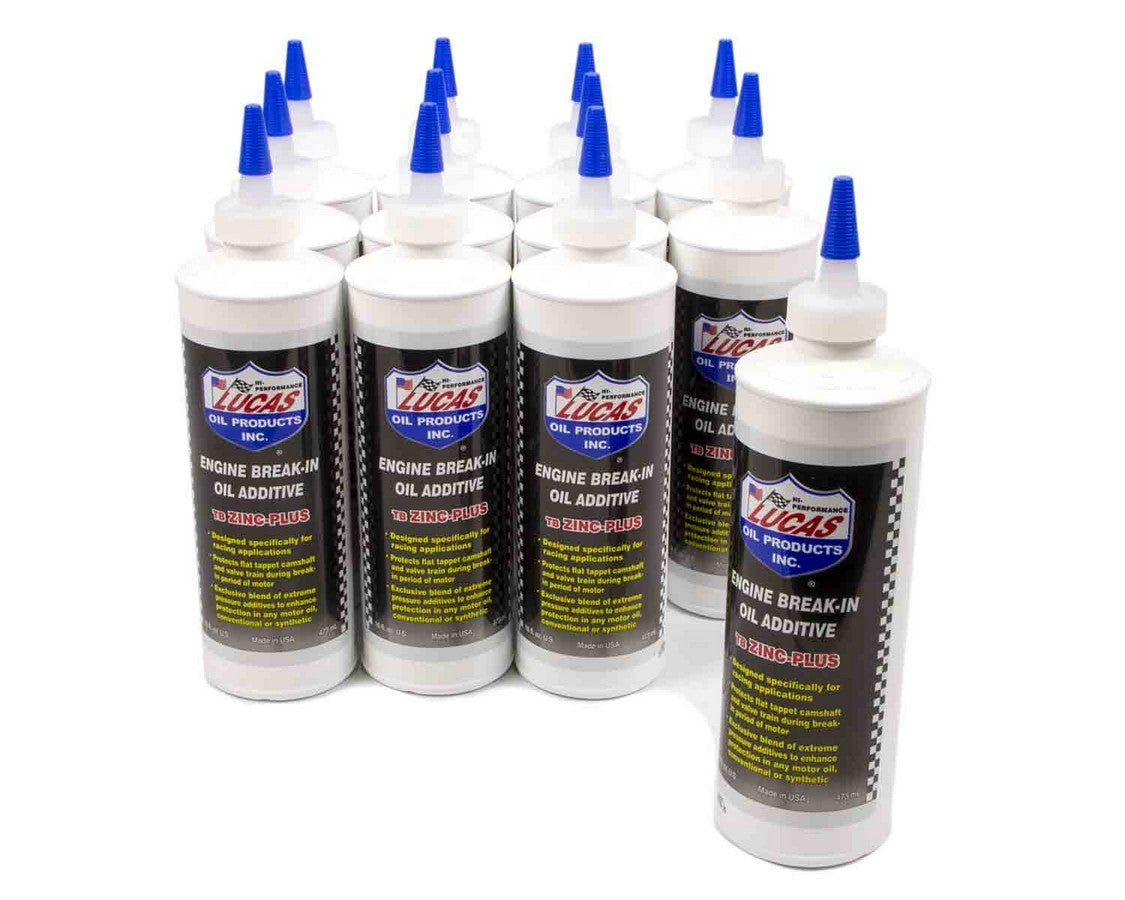 LUCAS OIL  Break-In Oil Additive 12x16oz w/ Zinc   LUC10063-12