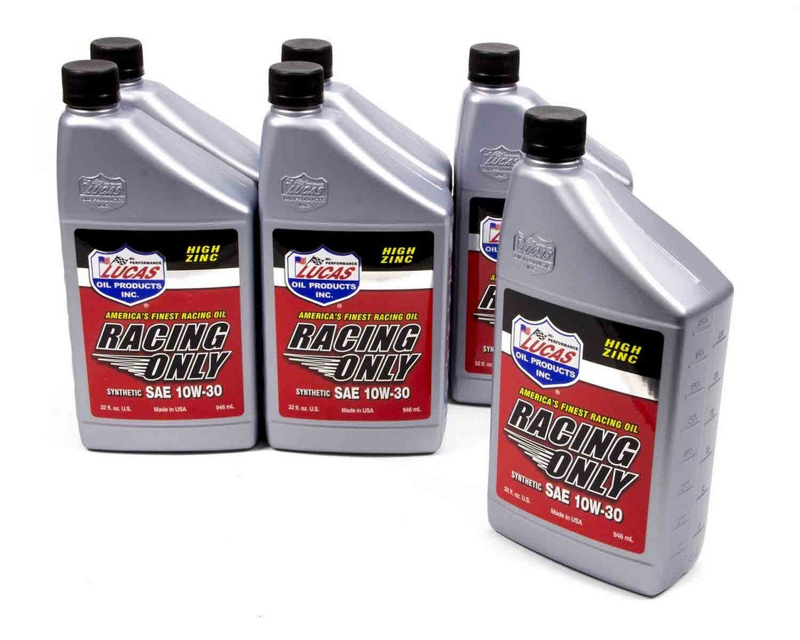 LUCAS OIL  Synthetic Racing Oil 10w30 6x1 Qt  LUC10610-6