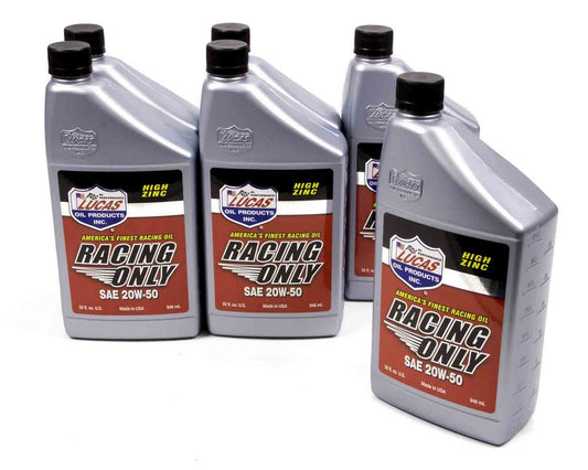 LUCAS OIL  20w50 Racing Oil 6x1 Qt Semi-Synthetic   LUC10620-6