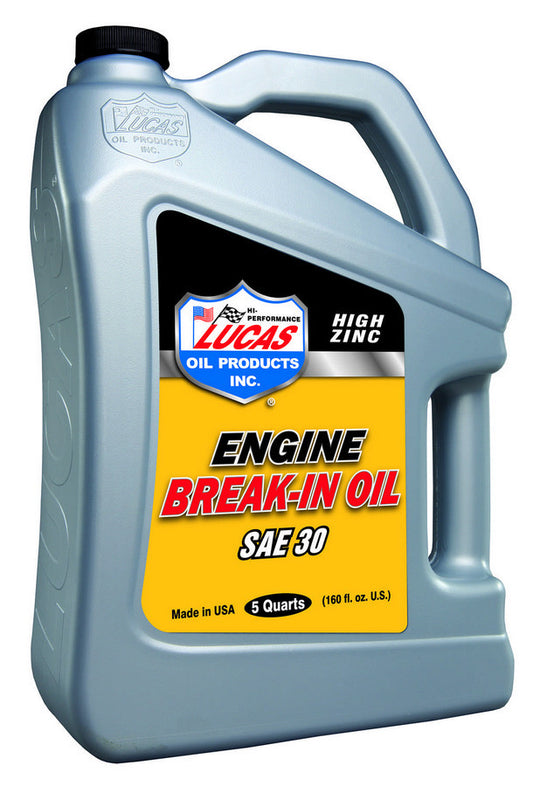 LUCAS OIL  SAE 30 Break-In Oil 5 Qt Bottle   LUC10631