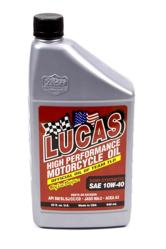 LUCAS OIL  Semi-Synthetic 10w40 Motorcycle Oil Qt   LUC10710