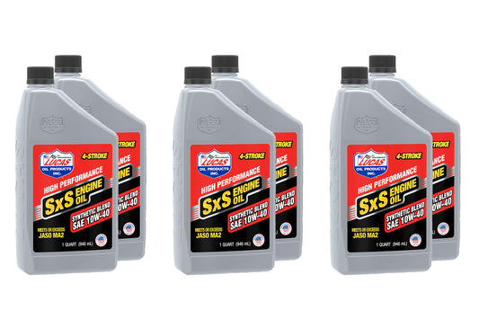 LUCAS OIL  Synthetic Blend 10w40 SXS Oil Case 6 x 1 Quart  LUC11196-6