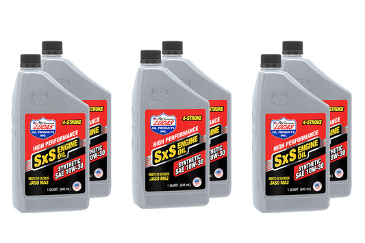 LUCAS OIL  Synthetic 10w30 SXS Oil Case 6 x 1 Quart  LUC11204-6