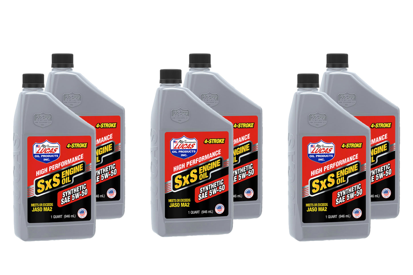 LUCAS OIL  Synthetic 5w50 SXS Oil Case 6 x 1 Quart  LUC11208-6