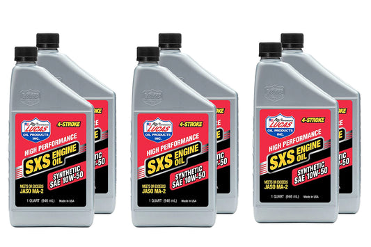 LUCAS OIL  Synthetic 10w50 SXS Oil Case 6 x 1 Quart  LUC11212-6