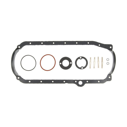 Mahle Original/Clevite Oil Pan Gasket Set - SBC 86-91 w/1-Piece Rr Main MPN M77OS32496B For Chevy