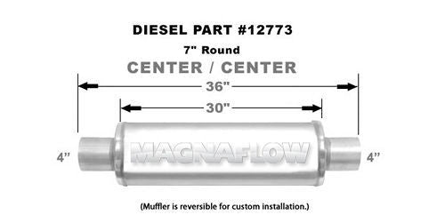 Magnaflow Perf Exhaust  Muffler Stainless 4in Center In/Out -MAG12773