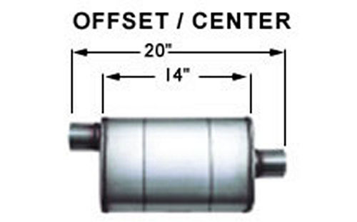 Magnaflow Perf Exhaust  Stainless Muffler 3in Center In / Offset Out -MAG13219