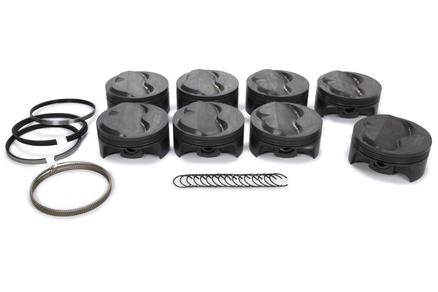 Mahle Pistons SBC Dome PowerPak Piston Set 4.155 Bore MPN MAH197754555 For Chevy