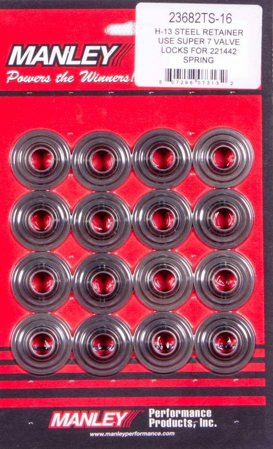 MANLEY  Super 7 H-13 Lwt Valve Spring Retainers  MAN23682TS-16