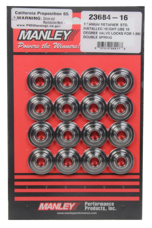 Manley 1.500 TI Valve Spring Retainers 10-Degree MPN MAN23684-16