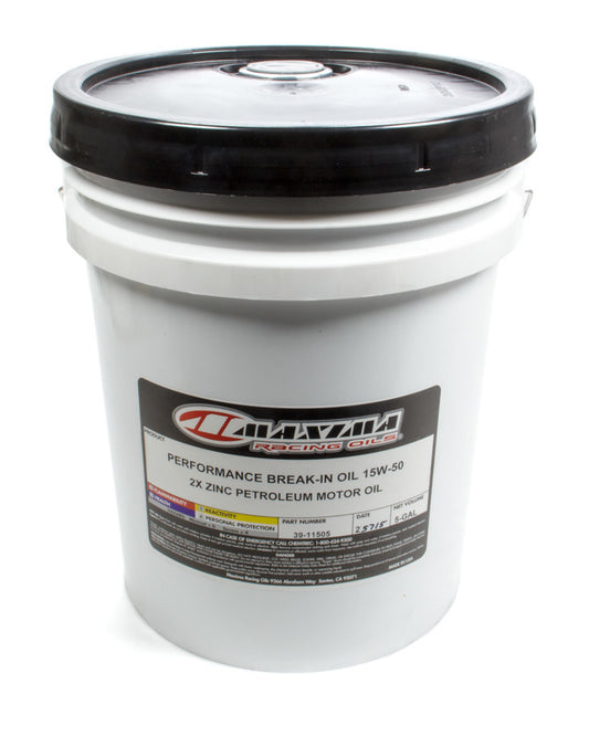 MAXIMA RACING OILS  15w50 Break-In Oil 5 Gal    MAX39-11505