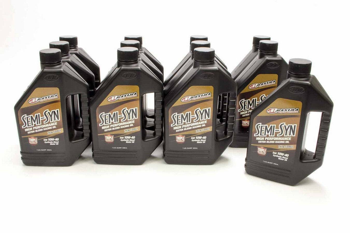 MAXIMA RACING OILS  10w40 Semi-Syn Oil Case 12x1 Quart   MAX39-34901B