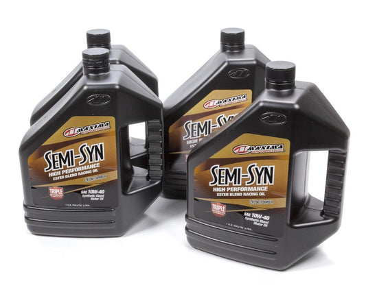 MAXIMA RACING OILS  10w40 Semi-Syn Oil Case 4 x 1 Gallons   MAX39-349128B