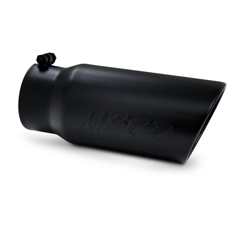 Mbrp, Inc Tip 5in O.D. Angled Roll ed End 4in inlet MPN MBRT5051BLK