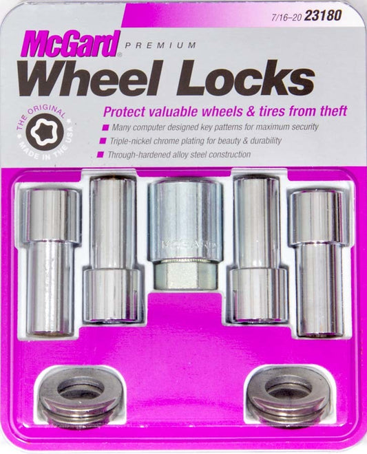 MCGARD  WHEEL LOCK 7/16 X-LONG SHANK (4)   MCG23180