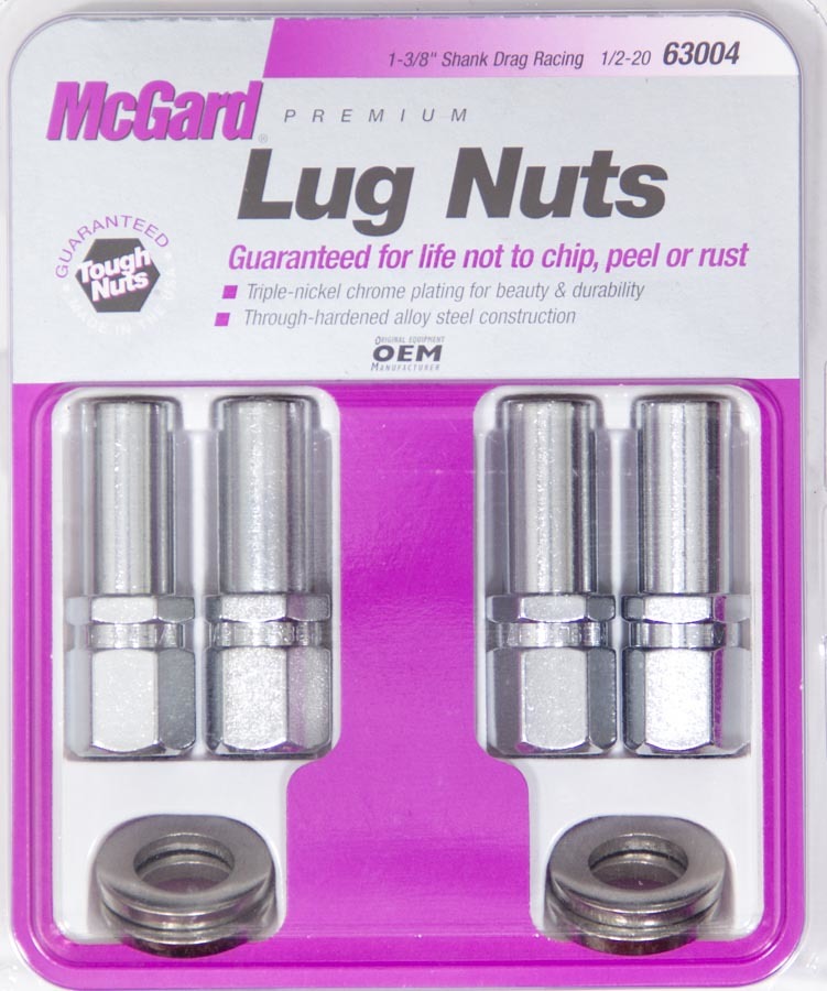 MCGARD  LUG NUT 1/2 X-LONG SHANK RACE W/ CENTER WASHER   MCG63004