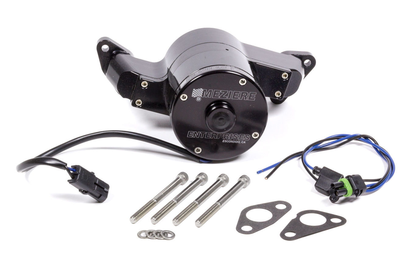 MEZIERE  SBF Billet Electric H.D. Water Pump - Black  MEZWP111SHD