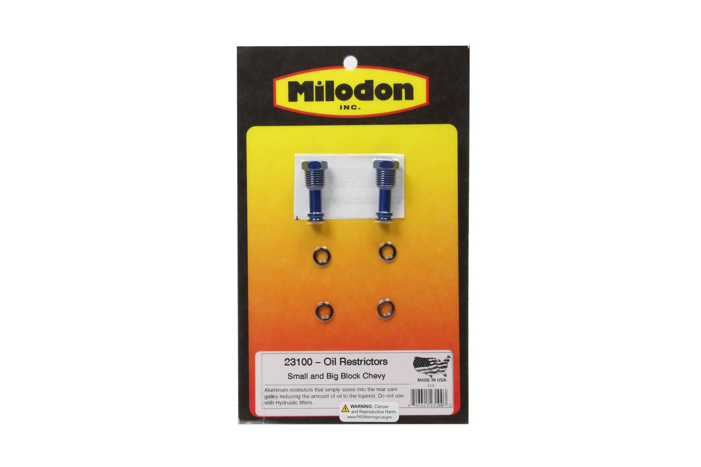 MILODON  Sb/Bb Chev Oil Restricto   MIL23100
