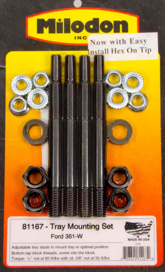 Milodon Ford 351W Windage Tray Installation Kit MPN MIL81167 For Ford