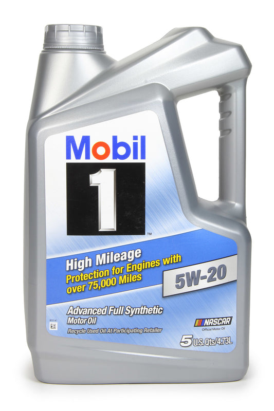 MOBIL 1  5w20 High Mileage Oil 5 Qt Bottle   MOB120768-1