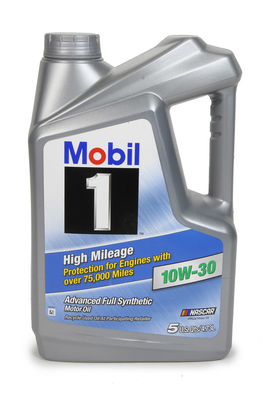 MOBIL 1  10w30 High Mileage Oil 5 Qt Bottle   MOB120770-1