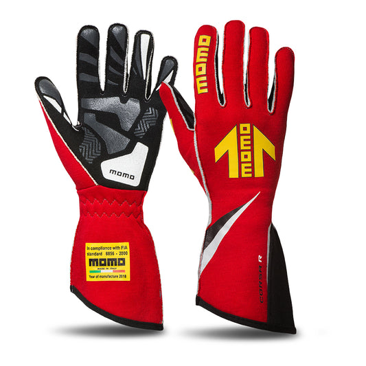 Momo Automotive Accessories Corsa R Gloves External Stitch Precurved Large MPN MOMGUCORSARED11