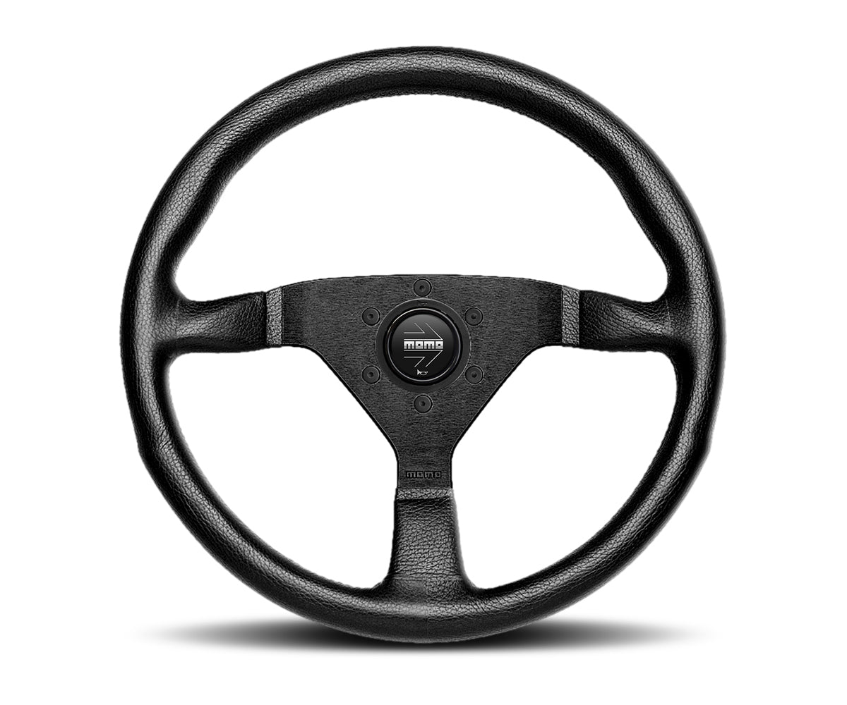 MOMO AUTOMOTIVE ACCESSORIES  Monte Carlo 350 Steering Leather Black Stitch   MOMMCL35BK1B
