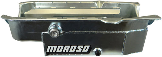 Moroso SBC 8qt CT Oil Pan - RH Dipstick 86-UP MPN MOR21327 For Chevy