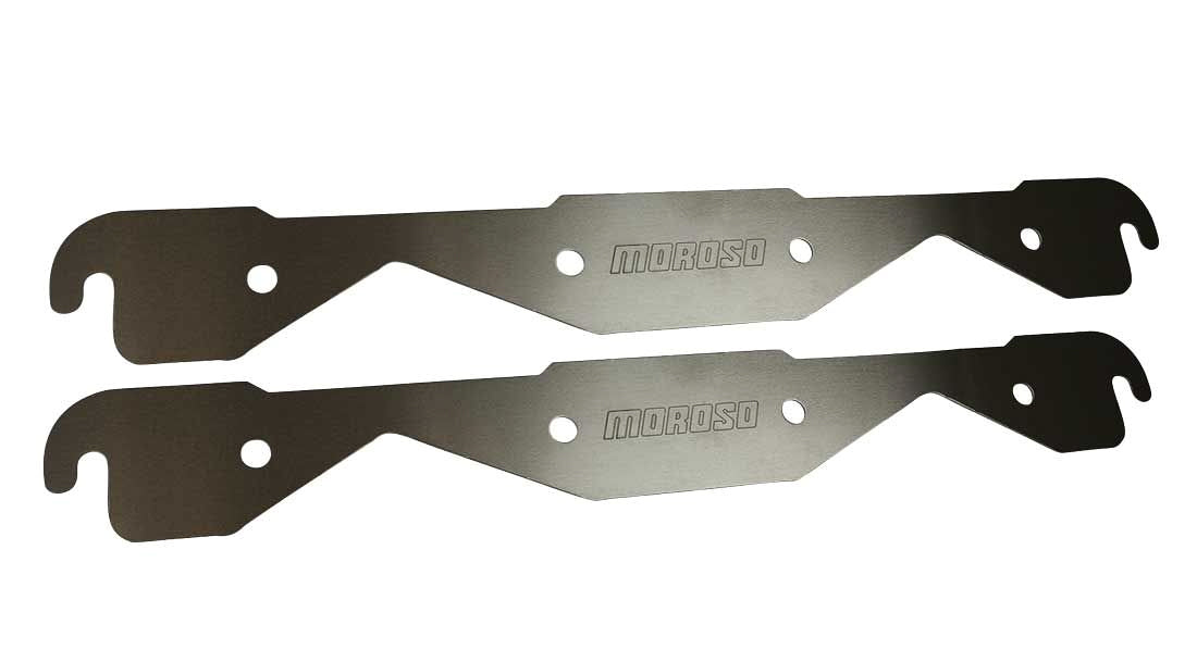 Moroso Storage Block Off Exh. Plates SBC 23-Deg Heads MPN MOR25155 For Chevy