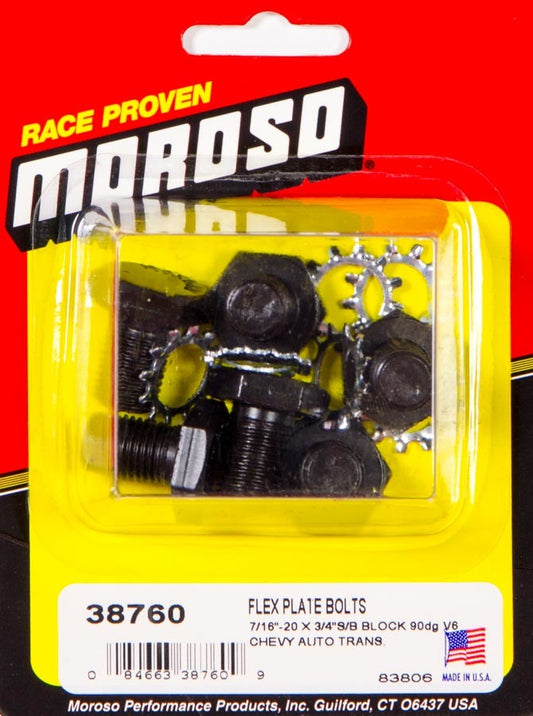 Moroso Flex Plate Bolts MPN MOR38760 For Chevy V6