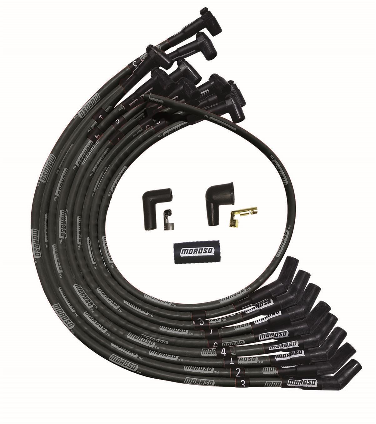 MOROSO  Ultra Plug Wire Set SBC Over V/C Black   MOR51527