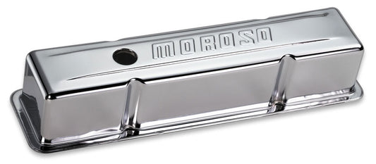 Moroso Chrome B/E Valve Covers SBC Tall w/o Baffle MPN MOR68102 For Chevy