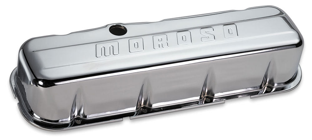 Moroso Chrome B/E Valve Covers BBC Tall w/o Baffle MPN MOR68112 For Chevy