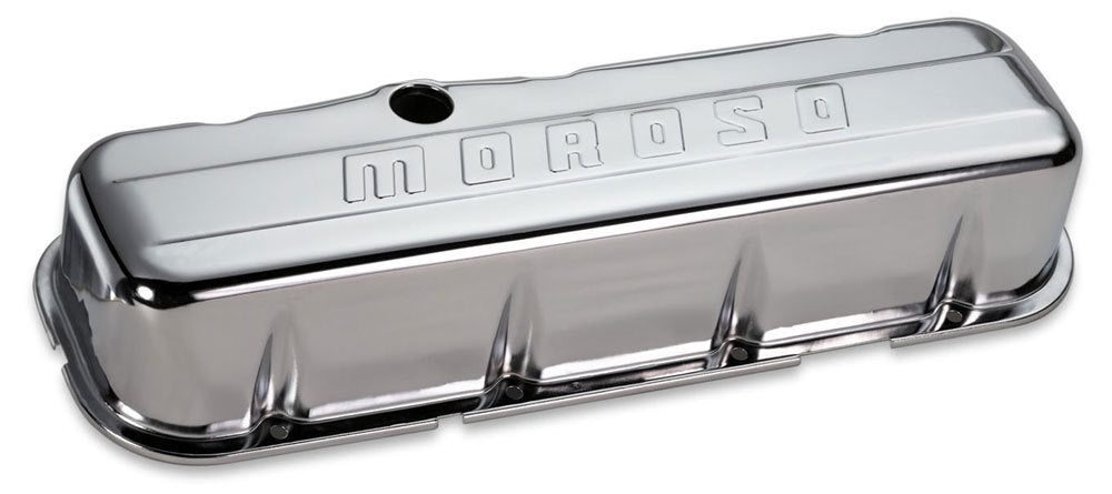 Moroso Chrome B/E Valve Covers BBC Tall w/Baffle MPN MOR68113 For Chevy