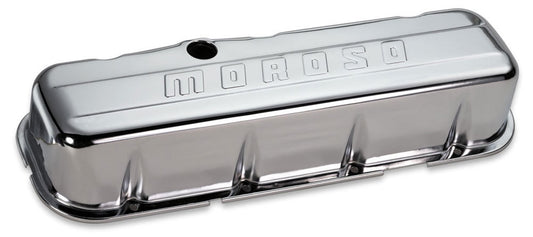 Moroso Chrome B/E Valve Covers BBC Tall w/Baffle MPN MOR68113 For Chevy