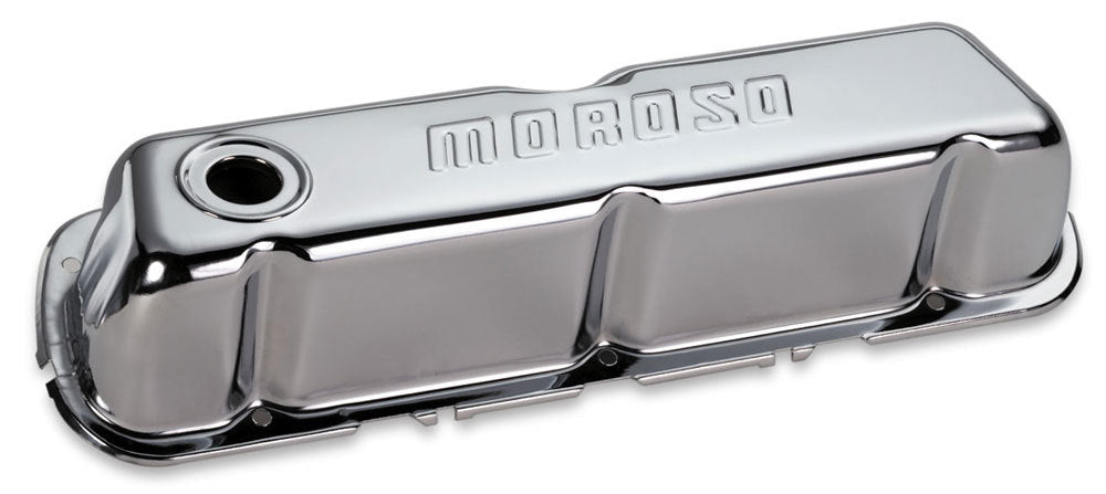 MOROSO  Chrome B/E Valve Covers SBF Tall w/Baffle   MOR68201