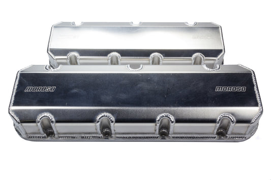 Moroso BBC Billet Rail Valve Cover Set w/Logo MPN MOR68489 For Chevy