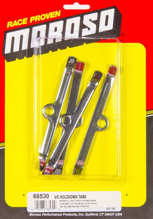 Moroso Chrome V. Cvr Hold Downs MPN MOR68530 For Pontiac