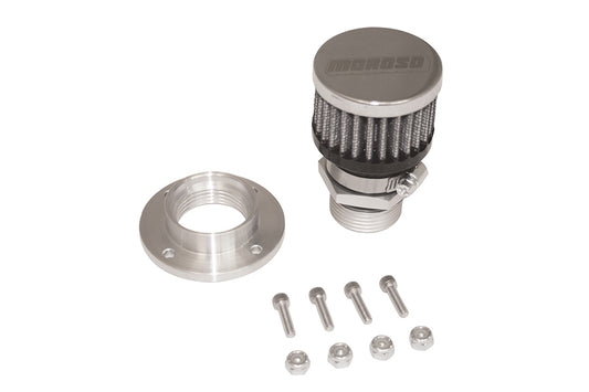 Moroso Valve Cover Breather Kit Bolt In Style - Aluminum MPN MOR68854