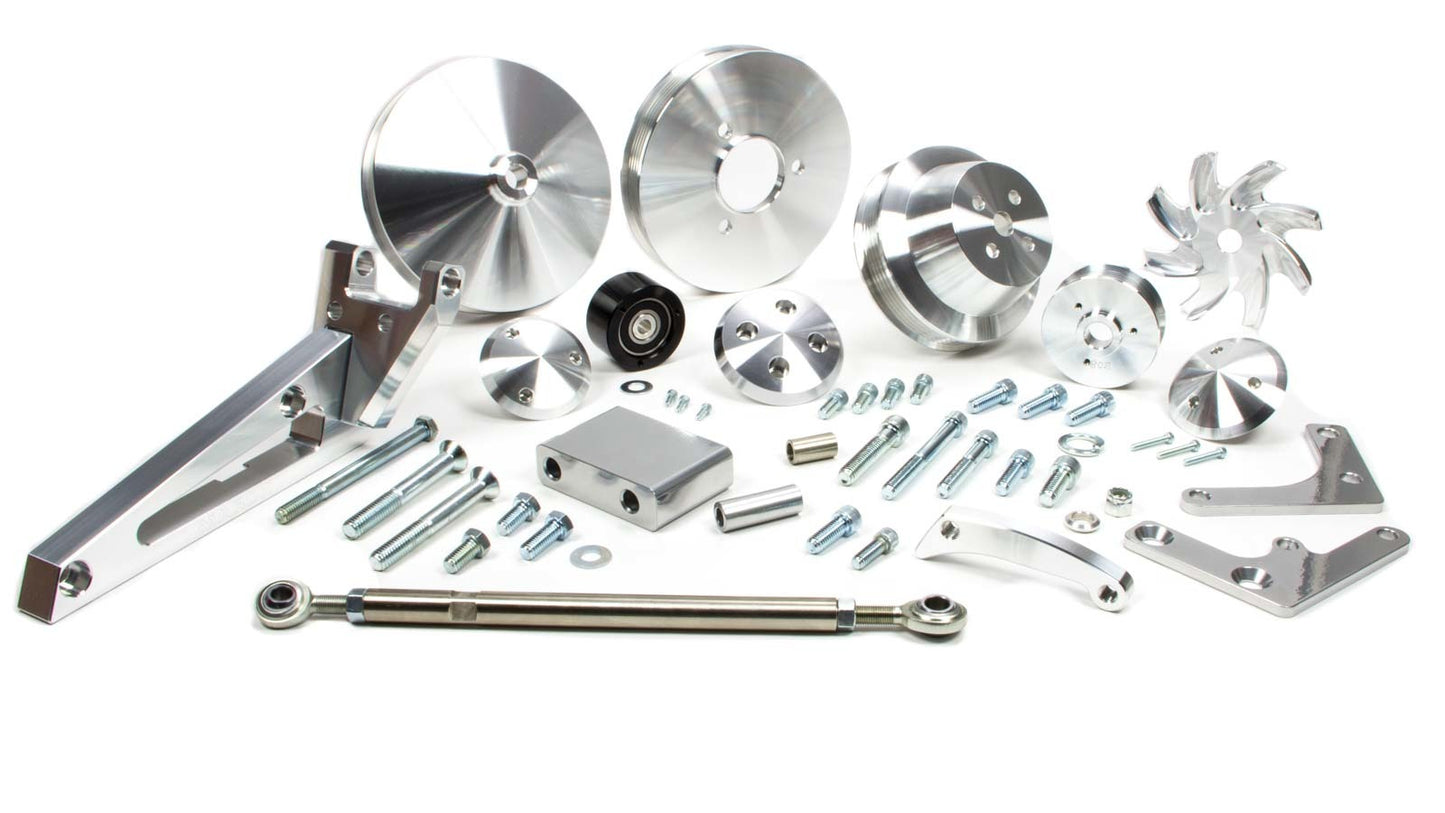 March Performance BBC Outward Mount Serpentine Pulley Kit MPN MPP20580 For Chevy