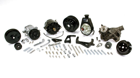 March Performance SBC Sport Track Pulley System LWP Black MPN MPP21690-08 For Chevy