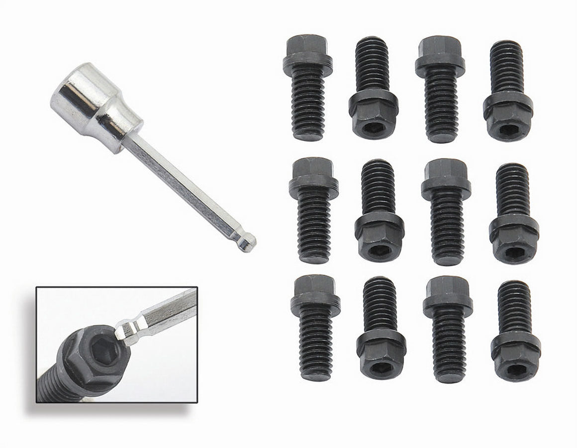 Mr. Gasket 3/8-16 x 3/4 Header Bolt Set (12) Combo Hex & Soc MPN MRG3420G For GM, AMC, Mopar B / RB-Series