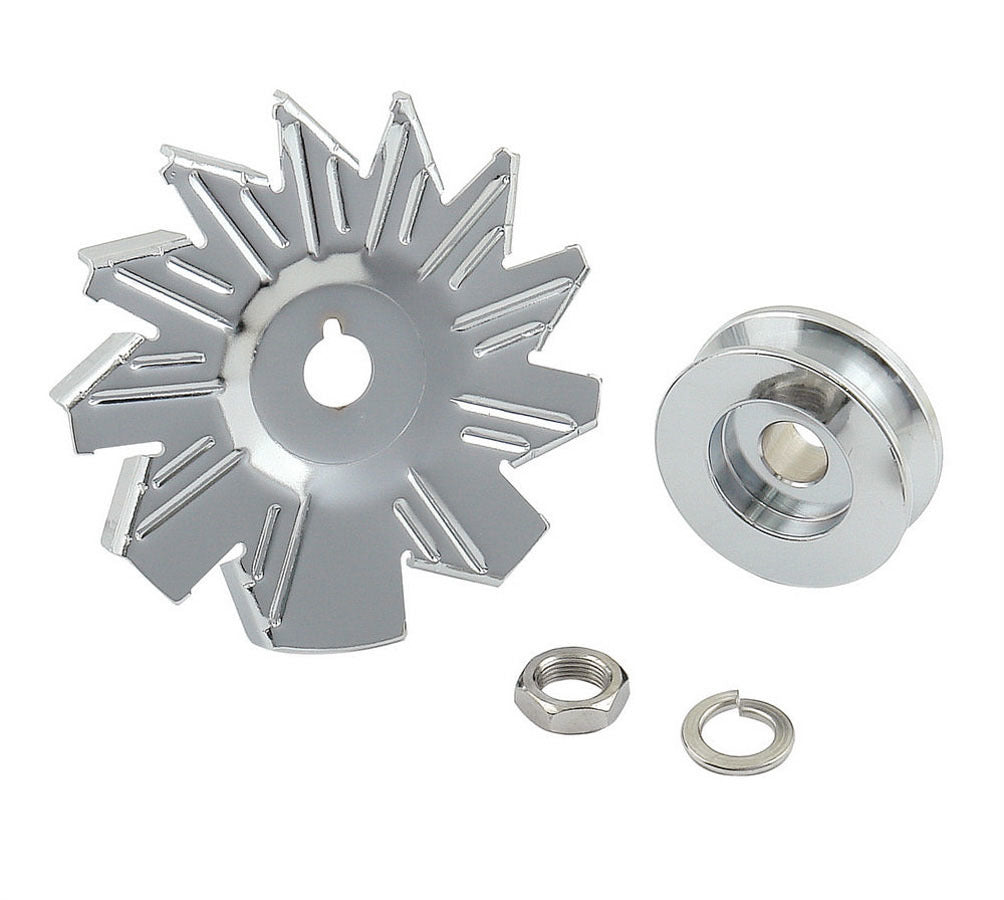 Mr. Gasket Chrome Alt Fan & Pulley MPN MRG6808