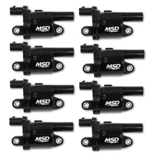 MSD IGNITION  Coil Black Round GM V8 2014-Up 8pk  MSD826883