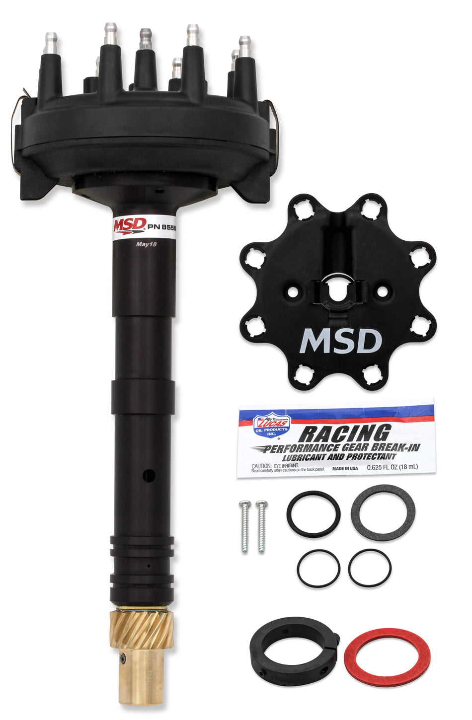 MSD IGNITION  BBC L/P Crank Trigger Distributor - Black   MSD85583